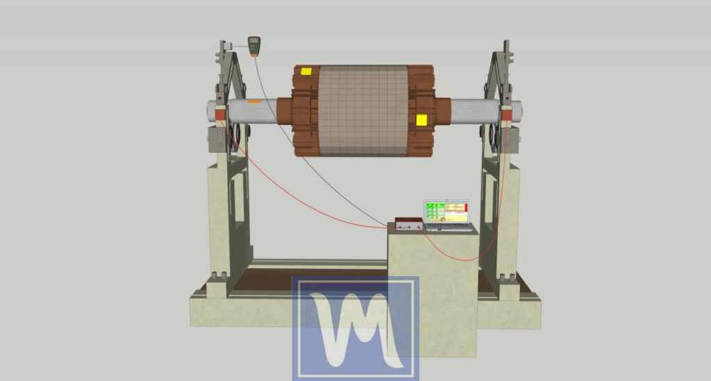 Final verification run showing significantly reduced vibration levels after balancing
